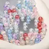 8/10mm Resina Colorida Opala Lantejoula Redonda Contas DIY Colar de Miçangas Feito à Mão Acessórios Materiais para Joias
