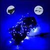 Luces de cadena LED de burbujas de flash de línea negra luces de decoración navideña de boda luces de calle de patio exterior impermeables luces de cadena de Navidad para hombre y mujer