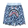 Transfronterizos Nuevos de Moda Japonesa Cabeza de Tiburón BAPE Impresión Digital 3D Casual Cortos de Moda Pantalones Casuales de Playa