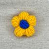 Lindo y Dulce Flor Puff Hecha a Mano Lana Crochet Pequeño Broche de Flor Flor Decorativa para Ropa Decoración para Bufanda Sombrero