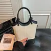 Bolso tote de estilo coreano, alta calidad, gran capacidad, nuevo bolso de hombro de paja 2026, bolso simple para debajo del brazo