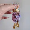 Brincos Vintage Rosa Escama de Peixe Usados, Venda Quente Transfronteiriça, Brincos de Design Único de Nicho, Brincos de Personalidade Exagerada