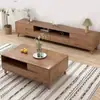 Gabinete de TV moderno minimalista y gabinete combinado de mesa de café, estilo chino nuevo, adecuado para salas de estar pequeñas