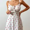 Nueva Bata de Noche Casual Sexy para Mujer con Estilo Europeo y Americano, Correa Cruzada en Forma de Corazón, Se Puede Usar Afuera como Ropa de Casa