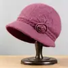 Gorro de Invierno para Personas de Mediana Edad y Mayores Mamá Gorro Cálido de Felpa para Personas Mayores Gorro de Punto de Algodón para Abuela Protección de Orejas Gorro de Lana para Señora Mayor