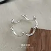 Anillo de Plata S925 Estilo Coreano con Lazo y Pequeña Corona para Mujer Cui Yan Jewelry Anillo Abierto Índice Niche Retro