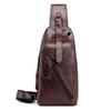 Fabricante de Bolsa de Peito Masculina Atacado Moda Estilo Coreano Bolsa de Ombro em PU Casual Outdoor Ciclismo Multifuncional Portátil Bolsa Transversal