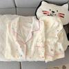 Fábrica de Origen Otoño Nuevo Pijama de Manga Larga con Solapa Dibujos Animados Dulce y Lindo Estilo Celebridad de Internet de Gama Alta Conjunto de Ropa para el Hogar
