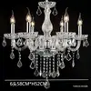 Lámpara de Cristal para Velas Estilo Europeo Lámpara Moderna Francesa para Sala de Estar Comedor Dormitorio Exclusiva Transfronteriza Candelabro de 6 Cabezas Tubo Curvo de Vidrio