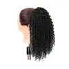 Extensões de Cabelo Rabo de Cavalo Europeias e Americanas para Mulheres, Cachos Africanos Pequenos Enrolados Fofos, Peças de Peruca de Rabo de Cavalo com Cordão, Rabo de Cavalo Puff