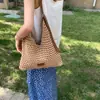 Bolso de mano tejido estilo perezoso para mujer 2026 Nuevo Bolso de hombro de gran capacidad para el trabajo Bolso de paja casual para vacaciones en la playa