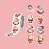 Natal Criativo Transfronteiriço Desenho Animado Papai Noel Decoração Papel Autoadesivo Embalagem de Presente Selo Adesivo Estampagem a Quente