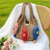 Nueva Bolsa Tejida de Vacaciones en la Playa para Mujer 2026, Estilo Tote Perezoso, Bolsa Grande de Verano con Calados para la Costa
