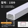 Canal de Luz LED Lineal de Aleación de Aluminio de Montaje Superficial Tira de Luz LED en Forma de U Empotrada con Ranura para Tarjeta Canaleta Lineal de Aluminio