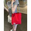 Bolsa de Lona de Lunares Doble Cara para Mujer, Bolso de Hombro Grande de Gran Capacidad para Viajes Diarios, Bolsa de Tote para Estudiantes, Versátil Modelo Nuevo 2026