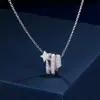 Colar de clavícula feminino elegante com pingente de estrela da sorte, moda, prata S925, cometa, meteoro, cravejado com simulação de diamante, para uso diário
