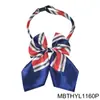 Flor de Cuello Rayada Azul y Roja, Accesorio Profesional de Ropa de Trabajo para Mujer, Mismo Estilo que las Azafatas y el Personal de Banco, en Stock para Entrega Rápida al por Mayor