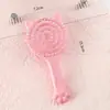 Peine de Cojín de Aire de Gatito Lindo de Dibujos Animados, Peine Portátil de Airbag de Mano con Espejo, Peine de Masaje Hueco Portátil de Color Caramelo