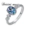 Joyería de Plata S925 Daisini, Anillo Vintage y Sencillo para Mujer con Forma Ovalada y Cuatro Garras, Presenta una Moderna Piedra Alejandrita