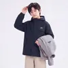 Chaqueta 3 en 1 con Capucha Desmontable para Niños Otoño/Invierno Impermeable Cálida Cálida Cálida Ropa de Abrigo para Niños Medianos a Grandes Exterior