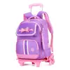 Nueva Mochila con Ruedas Estilo Británico para Estudiantes de Primaria Niñas Grado 2-6 Gran Capacidad Puede Subir Escaleras Mochila con Ruedas para Niños