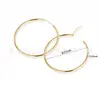 Aretes Exagerados Grandes de Aro Liso de Aleación de Titanio F136 Aretes Grandes Dorados Aretes de Presión Perforación Corporal Joyería al por Mayor Transfronteriza