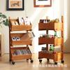 Estante de Almacenamiento de Madera Multicapa Transfronterizo Movible para Cocina, Almacenamiento de Verduras y Frutas, Estante de Almacenamiento de Snacks para Sala de Estar