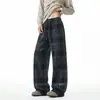 Calça Casual Xadrez Tie-dye Retrô Americana Masculina Outono Nicho Tamanho Grande Solta Casual Adolescente Perna Larga Nova