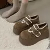 Zapatos Casuales de Nueva Colección Primavera y Otoño 2026 con Velcro, Suela Gruesa, Aumentadores de Altura, Moño, Versátiles Estilo Francés, Zapatos Birkenstock para Mujer
