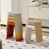 Banqueta Plástica Retangular Espessa, Empilhável e Durável, Banqueta Simples para Trocar Sapatos para Uso Comercial em Restaurantes e Uso Doméstico
