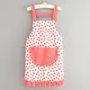 Bata de Lona Estilo Occidental Coreano para Catering y Trabajo, Ropa de Trabajo de Manga Larga para Puestos, Ropa Protectora Exterior, Anti-Suciedad y Resistente a Manchas, Mujeres del Hogar