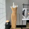 Vestido Largo de Encaje con Tirantes de Cuello Cuadrado Estilo Francés Ajustado para Mujer, Vestido Sexy y Elegante de Verano