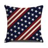 Fronha Estampada em Linho com Bandeira Americana para Sofá de Sala, Capa de Almofada para Decoração de Feriado, Fronha de Quarto, Personalizável
