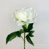 Pintura al óleo de una sola rama de estilo europeo, gran peonía artificial, simulación de peonía, decoración de bodas, hoteles y decoración del hogar.