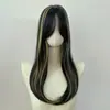 Peluca de moda tendencia en TikTok para mujeres, resaltando y cubriendo el cabello gris, con flequillo y una pieza de cabello superior, red de rosa, disponible para dropshipping