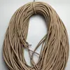 Accesorios para Ropa Hilados con Alma Cosidos a Mano Cuerda de Cuero de PU Accesorios para Joyería Cuerda Redonda Venta al por Mayor Cuerda de Pulsera Colorida