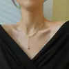Collar Cadena Clavícula Colgante Perla de Trigo para Mujer Japonés y Coreano Ciber Popular Corto ins Moda Joyería para el Cuello choker Collar