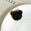 Pinza para el pelo de oso y flor de acetato repujado estilo coreano, pinza lateral de pico de pato de color sólido dulce, pinza para flequillo con patrón de carey