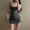 Vestido Camisola Xishi Amor Puro*Desejo Puro com Renda Sexy para Meninas Ousadas Preto e Branco Vestimenta Usável para Dormir