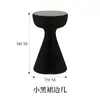 Dezoito papel moda criativo superfície de vidro canto lateral mesa canto moda luxo sala de estar sofá simples pequeno design de saia preta