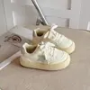 Tênis de Plataforma Primavera e Outono 2026 Tênis de Treino Alemão Novo Estilo Meninas Estilo Coreano Infantil Tendência Ins Esportivo Casual Sola Grossa Tênis Branco