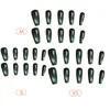Miçangas de Vidro Verde Safira Olho de Gato Alta Qualidade Elegante Estilo Menina Estilo Irmã Real Clareamento Manicure 30 peças Manicure Usável