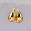 E77 moda transfronteriza aretes huecos de acero inoxidable temperamento de lujo ligero aretes simples de acero de titanio personalidad simple para mujer