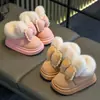 2026 Novo Modelo Chinelos de Algodão para Crianças para o Inverno, Sapatos de Algodão para Meninas para Dentro e Fora de Casa, Chinelos de Algodão Quentes para Crianças Maiores e Bebês