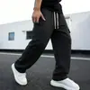 Amazon Sitio Independiente Transfronterizo Ropa de Trabajo para Hombre Primavera y Otoño Bolsillos Múltiples Color Sólido Pierna Recta Pantalones Deportivos Casuales