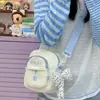 Bolso Cruzado Pequeño Cuadrado Multicolor Macaron Bordado de Letras Simple para Compras Diarias y Viajes de Niñas Bolso de Hombro