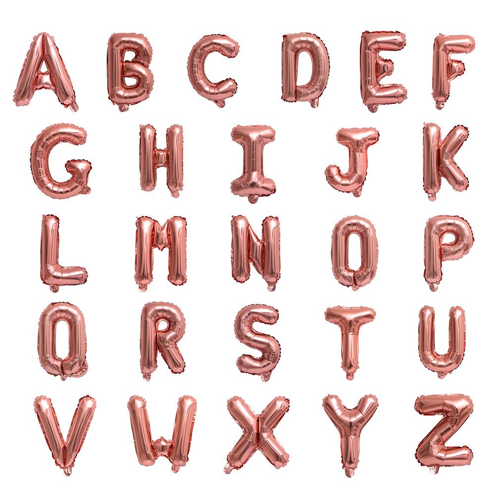 玫瑰金瘦版字母