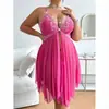 Lencería Sexy Transfronteriza, Camisón de Malla con Liguero, Estilo Delgado de Verano, Lencería Sexy para Parejas, Gama Alta