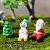 Micropaisaje de musgo, árbol de Navidad, lindo muñeco de nieve, Papá Noel, bricolaje, paisaje de nieve, decoración, accesorios, pequeños adornos