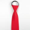 Corbata para Hombre Formal de Negocios Negra Atada a Mano Lisa para Traje Novio Padrino Boda Cremallera Roja